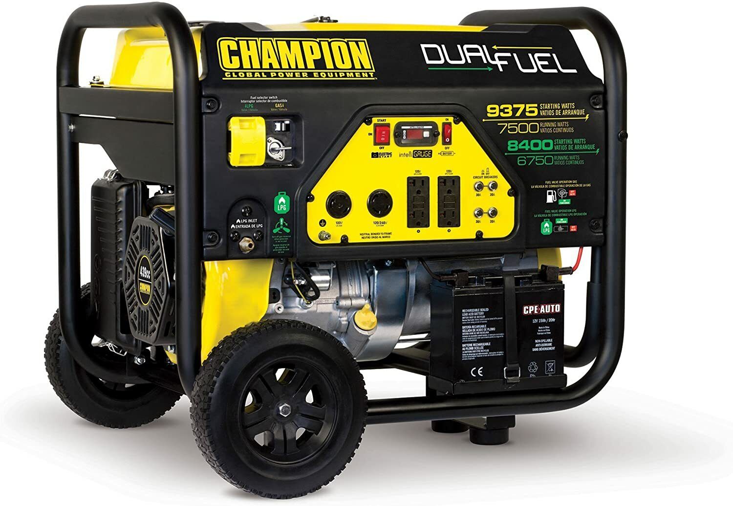 6. Champion Power Equipment 100165 9375-Watt Portable Generator