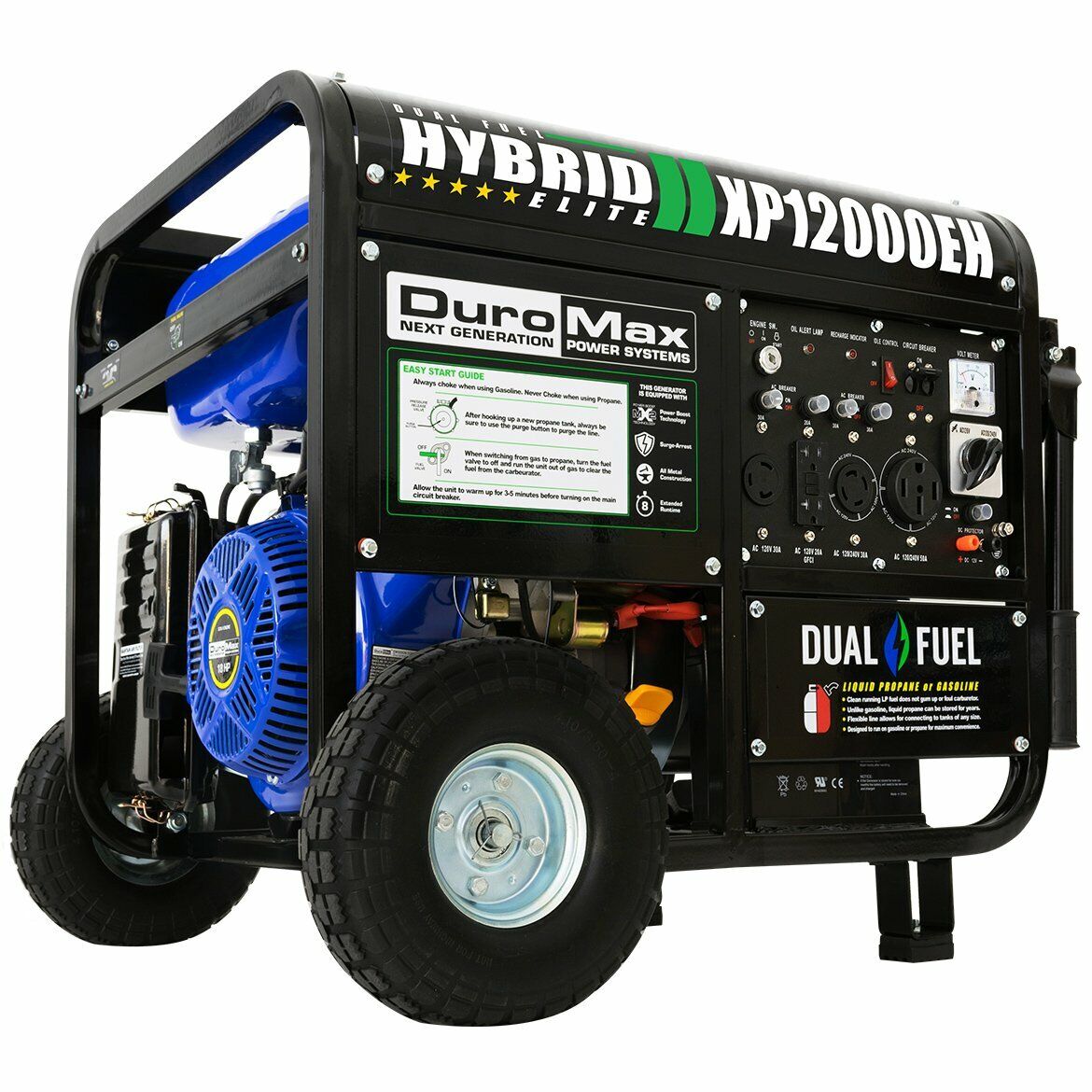 8. Duromax Xp12000Eh Dual Fuel Portable Generator