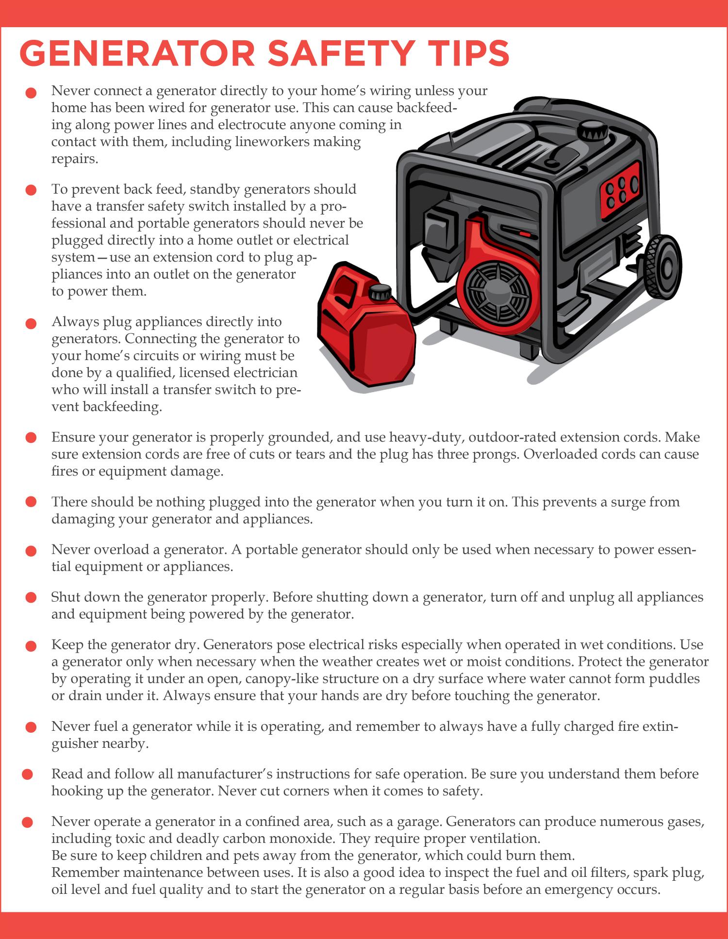 Safety Considerations Of Petrol Generator